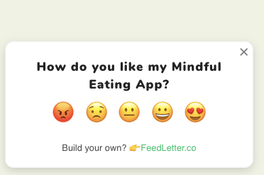 feedback widget step 1 emoji voting