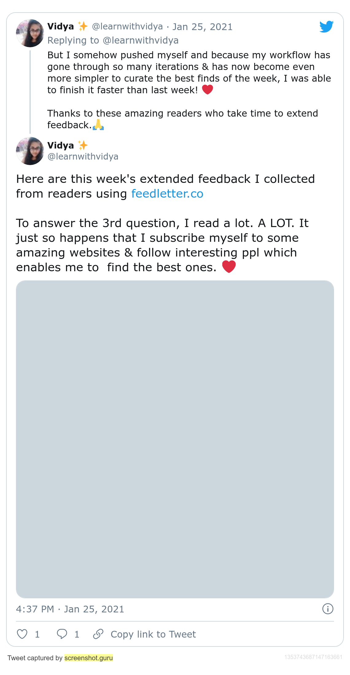 Twitter testimonial